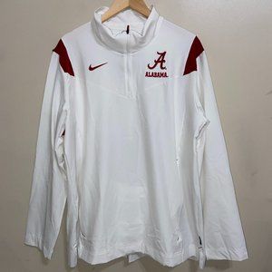 Nike Alabama Crimson Tide Team Issue On-Field Sideline Jacket White Mens NEW